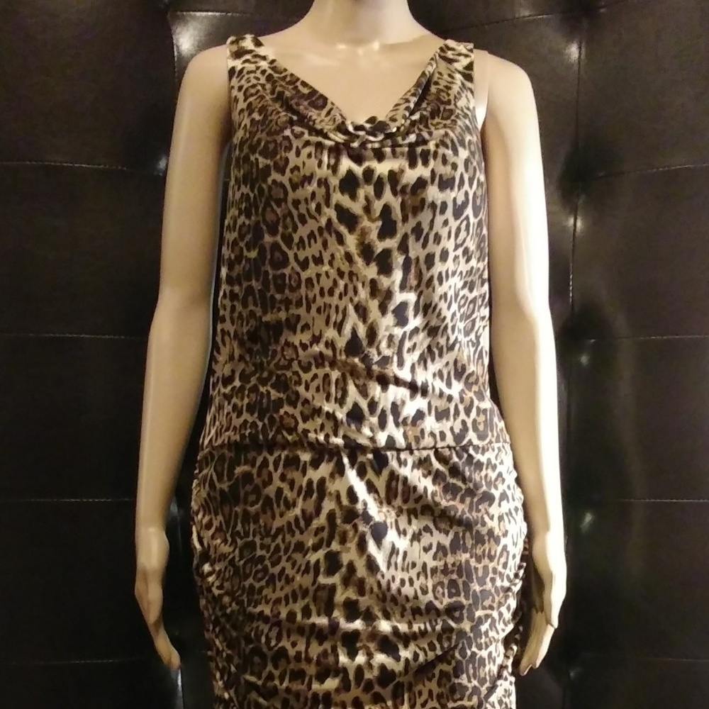 Sleeveless Cheetah Print Jungle Dress